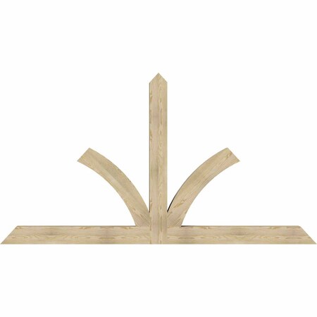 Ekena Millwork Richland Rough Sawn Timber Gable Bracket, Douglas Fir, 108"W x 58"H x 6"D x 6"F, 13/12 Pitch GBW108X58X0606RIC00RDF